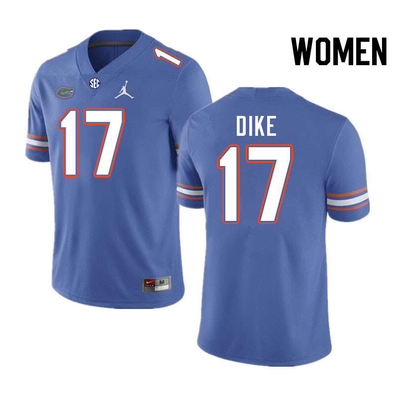 Women #17 Chimere Dike Florida Gators College Football Jerseys Stitched-Royal